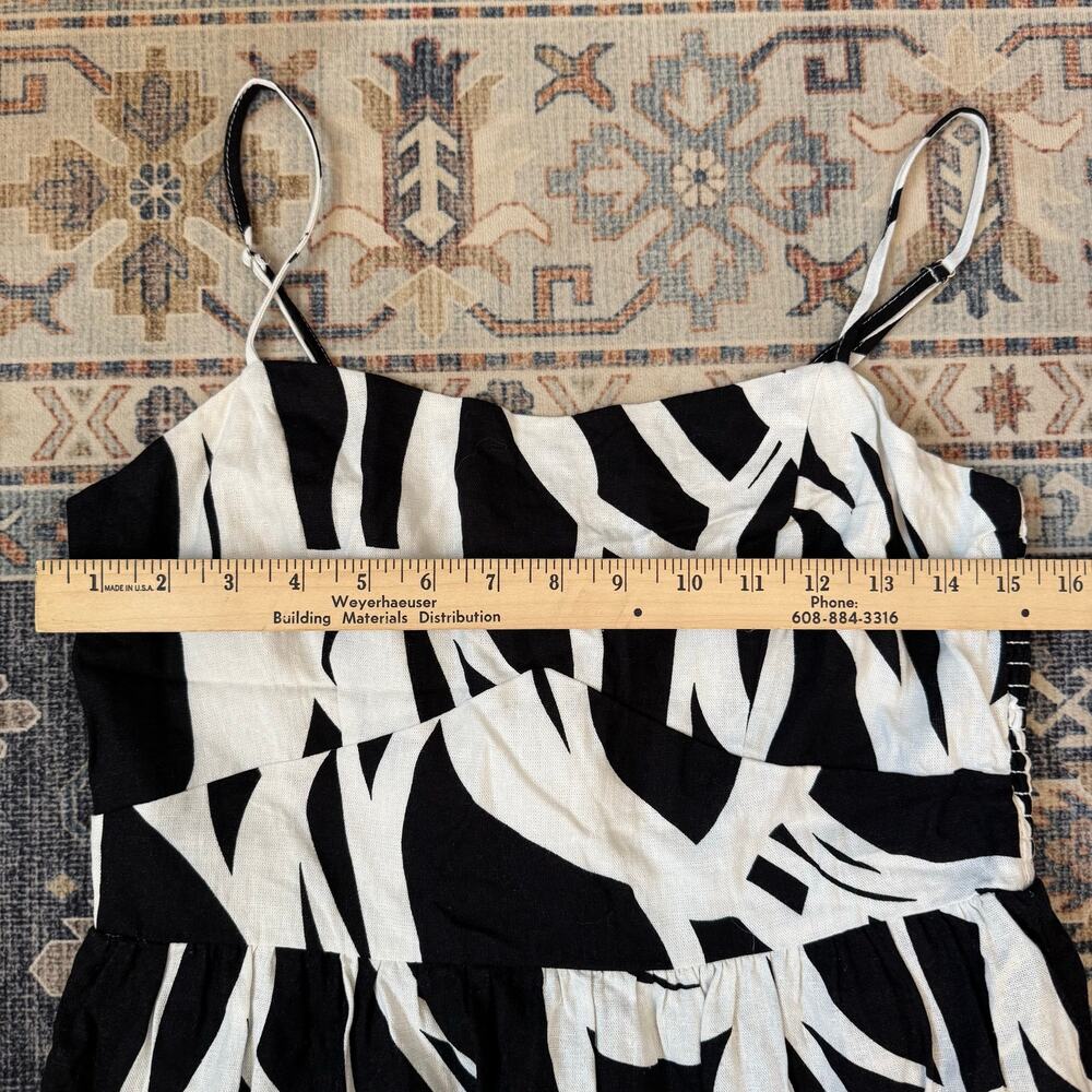 Rachel Zoe Geometric MIDI Dress Black & White Women’s Size Medium - Picture 12 of 12